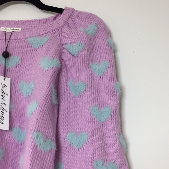 NWT For Love & Lemons Scarlet Puff Sleeve Sweater - Picture 10 of 14